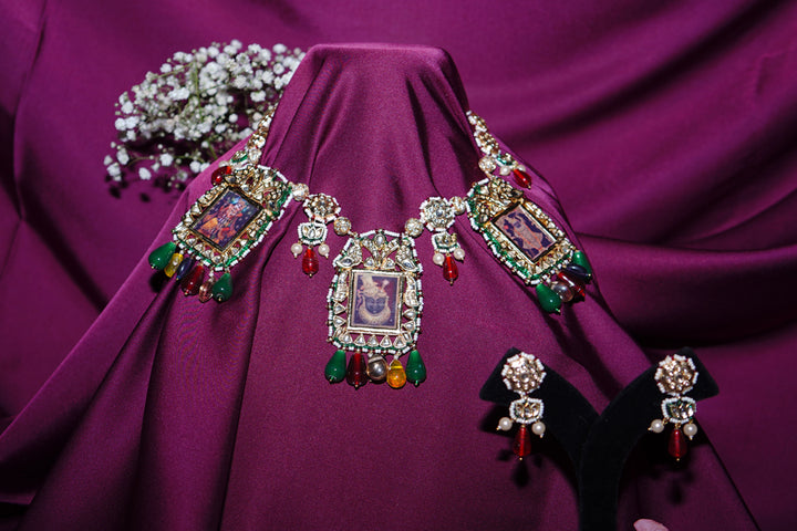 Kanaka Durga Jadau Kundan Temple Necklace