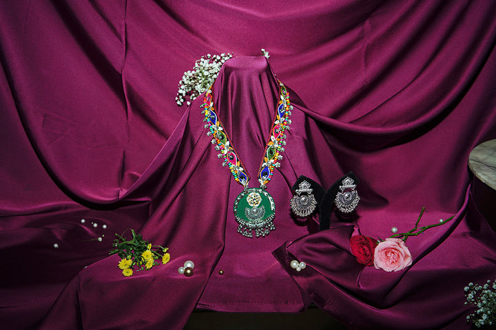 Phoolwadi Gujarati Silver Necklace