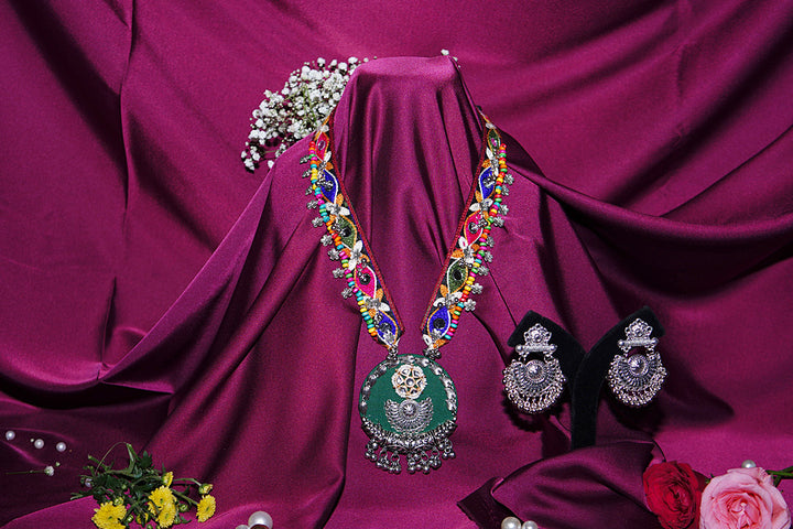 Phoolwadi Gujarati Silver Necklace