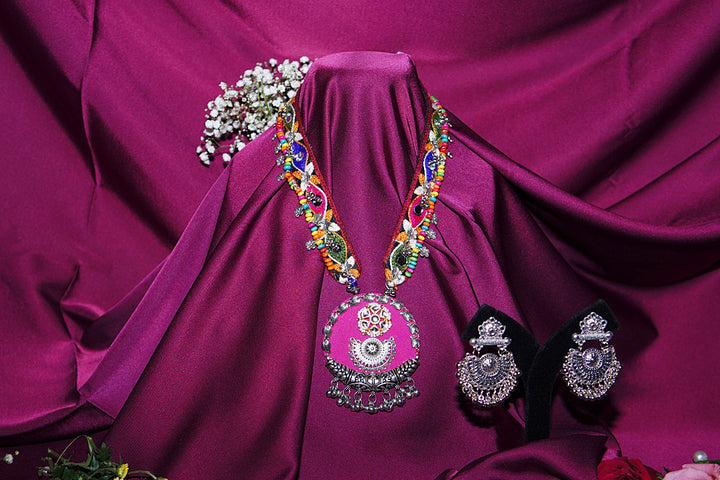 Phoolwadi Gujarati Silver Necklace