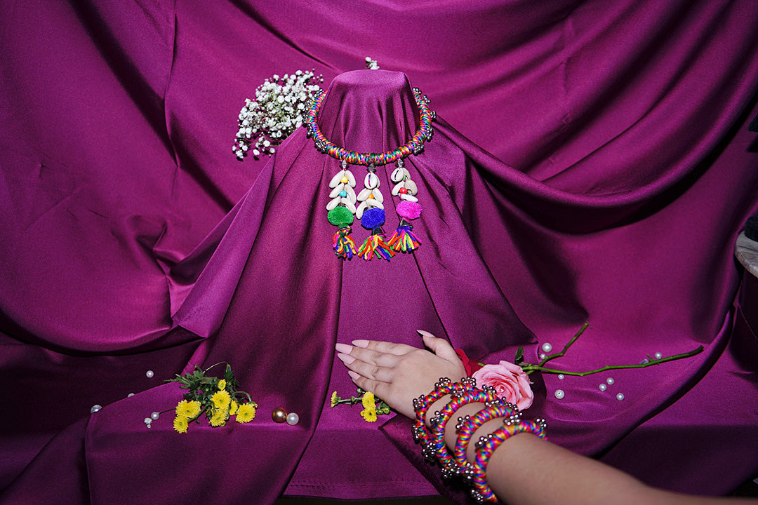 Rangreez Shells Gujarati Necklace