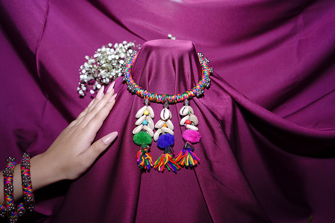 Rangreez Shells Gujarati Necklace