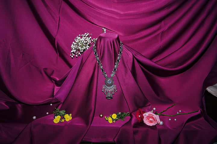 Dhara Shakti Gujarati Silver Necklace