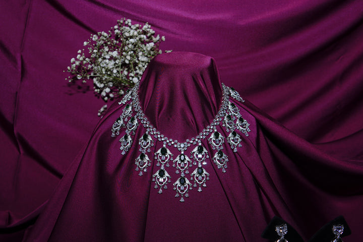 Peacock Feather Cocktail Diamond Necklace