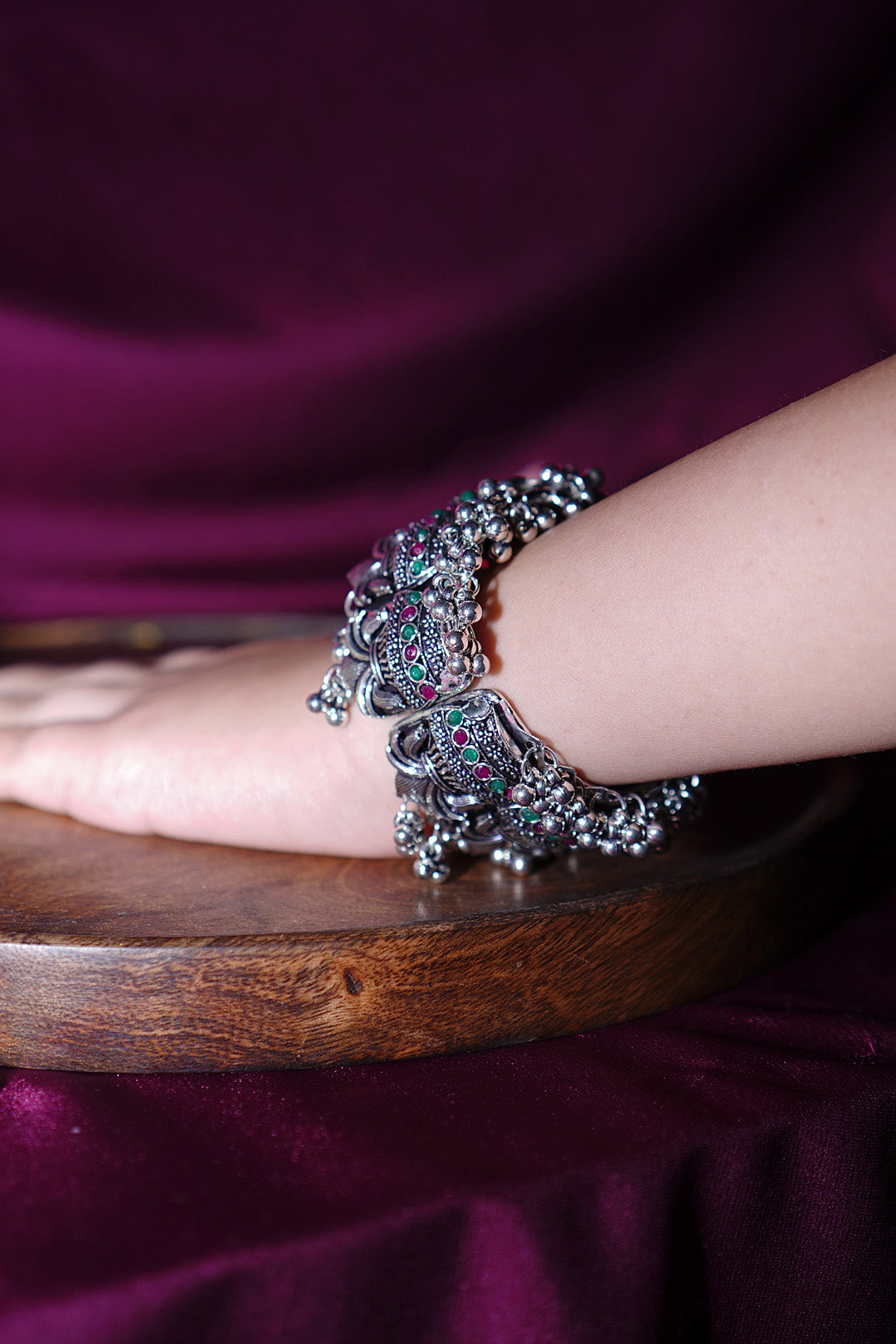 Urmila Gujarati Silver Bangle