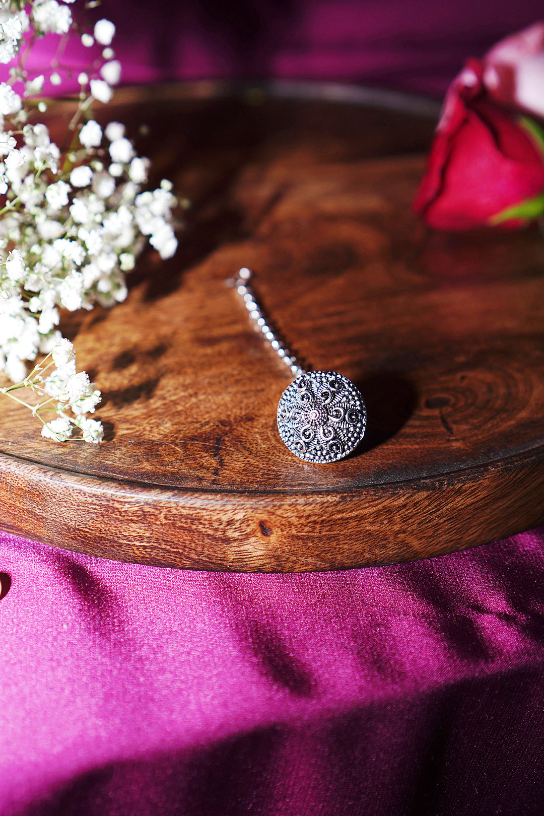 Gauri Gujarati Silver Sleek Bodla Maangtika