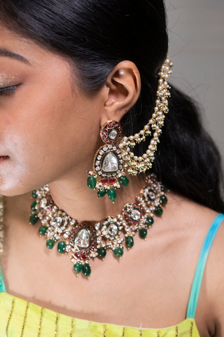 Zyra Temple Multicolored Bridal Necklace