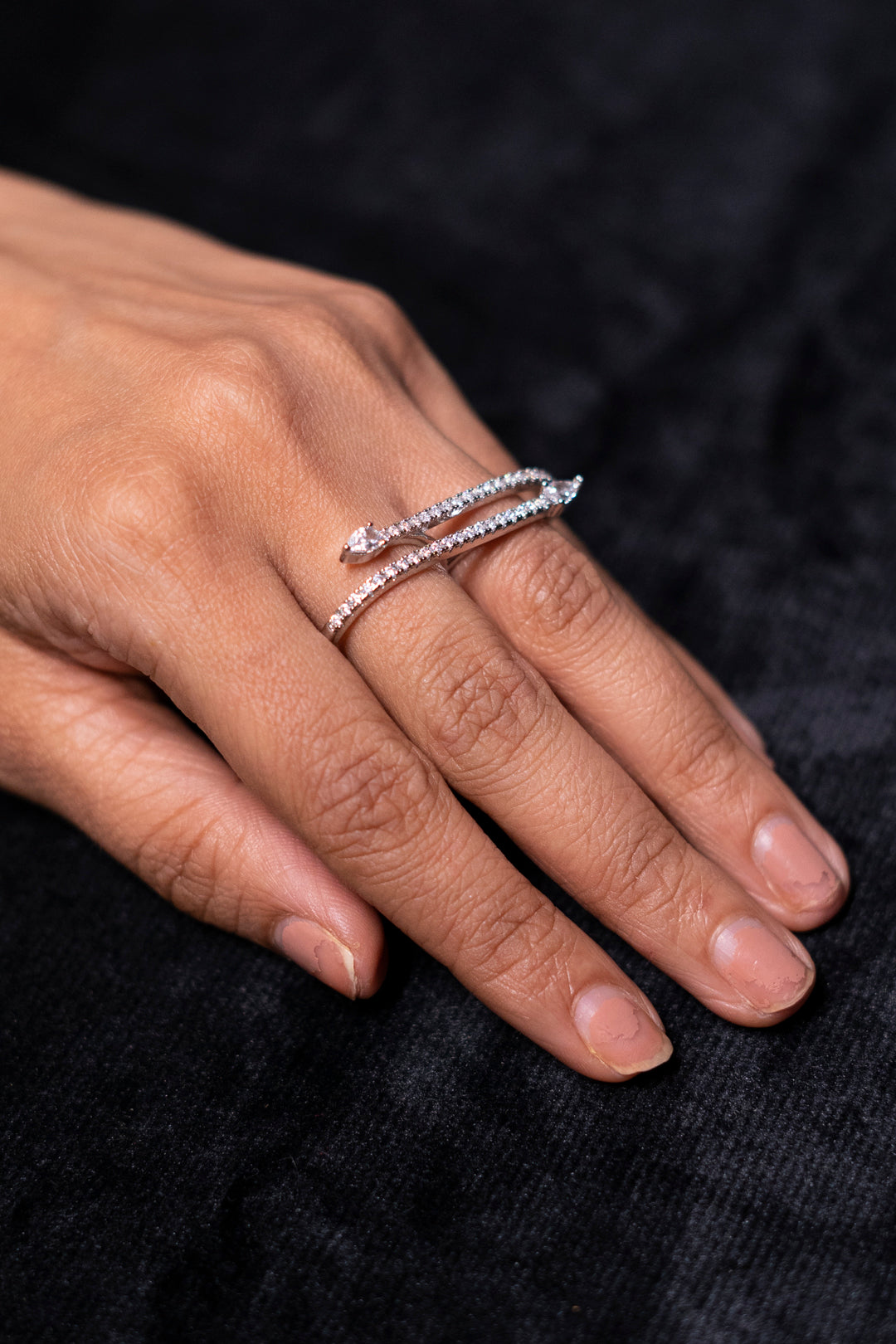 Orrine Two Finger Diamond Ring