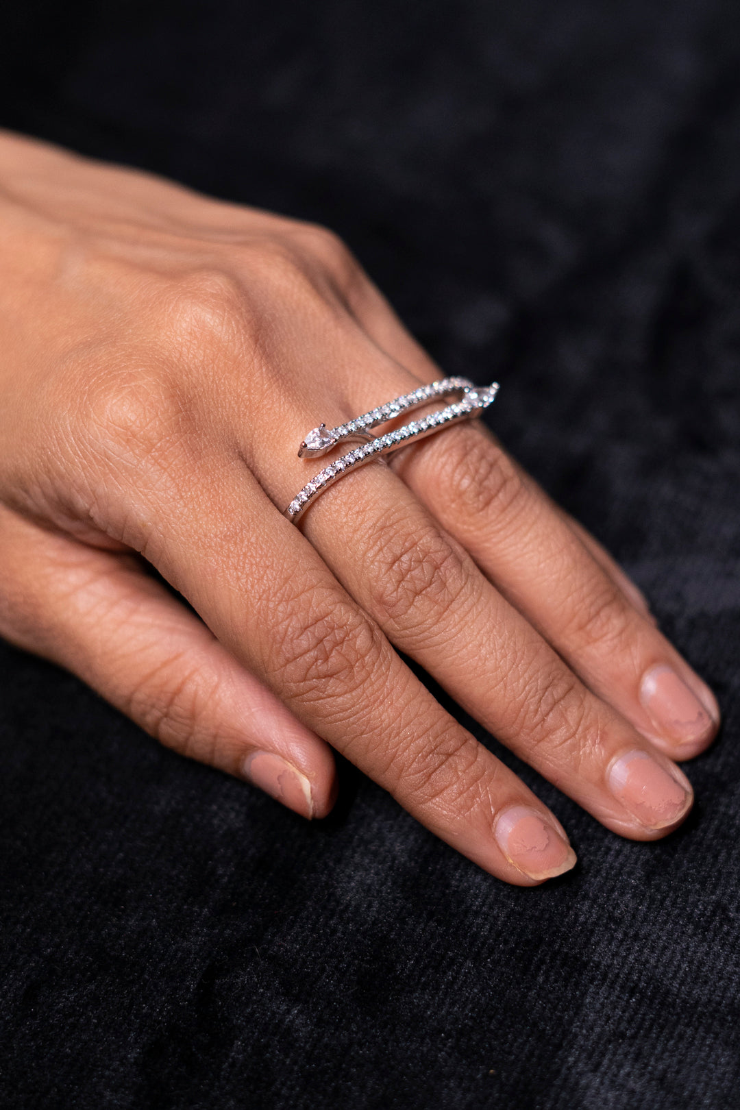 Orrine Two Finger Diamond Ring