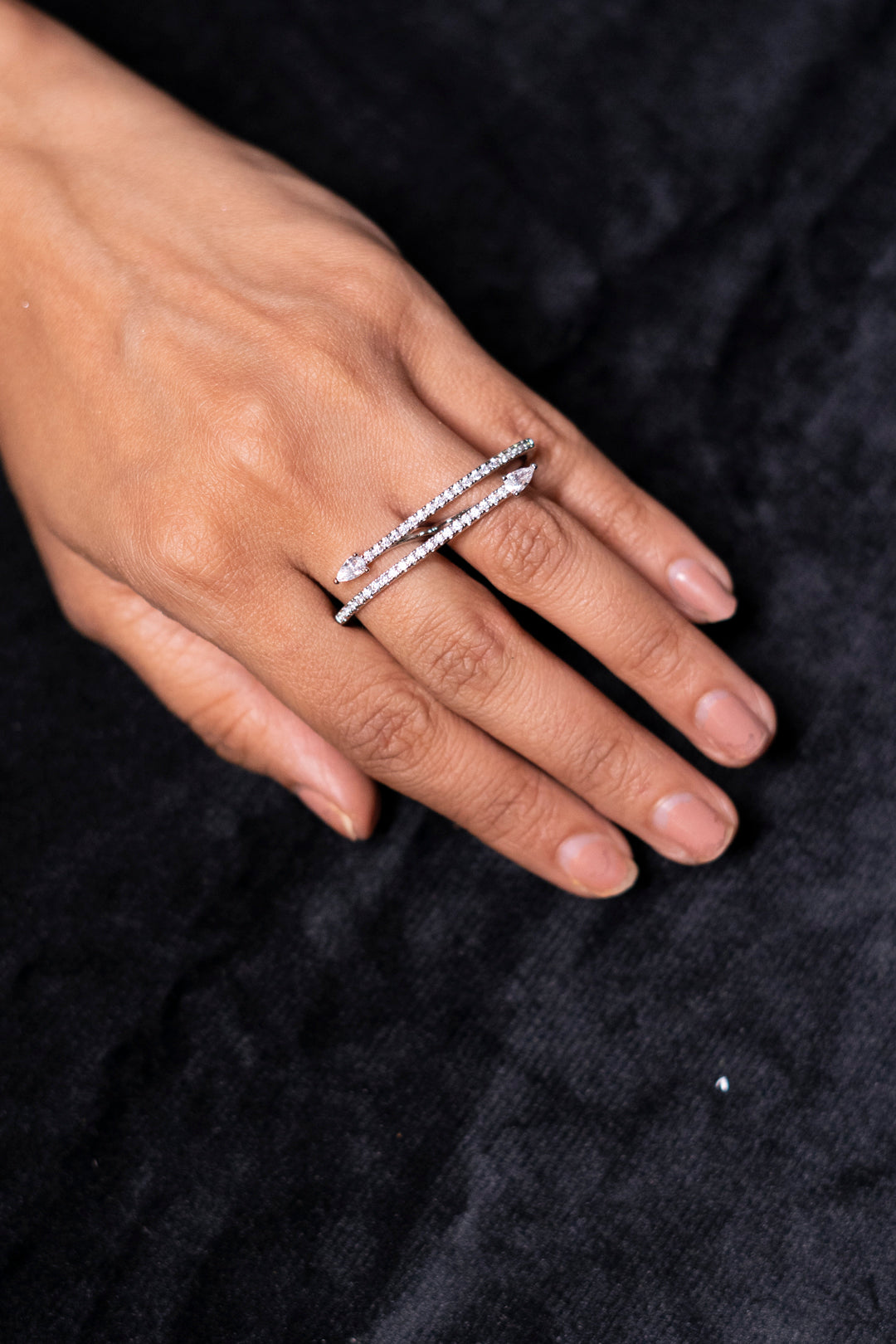 Orrine Two Finger Diamond Ring