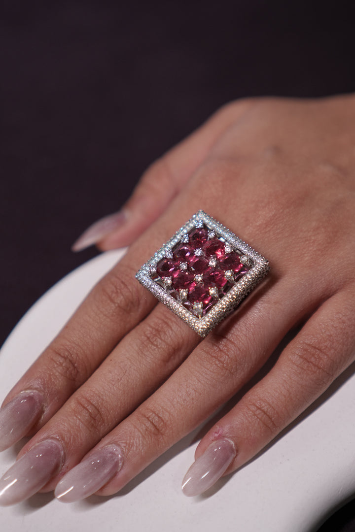 Pryve Diamond Square Ring