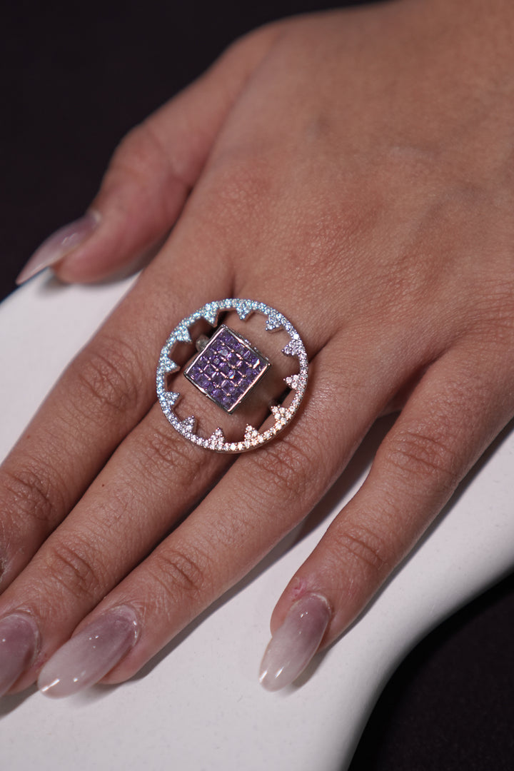 Sheesh Floral Diamond Ring