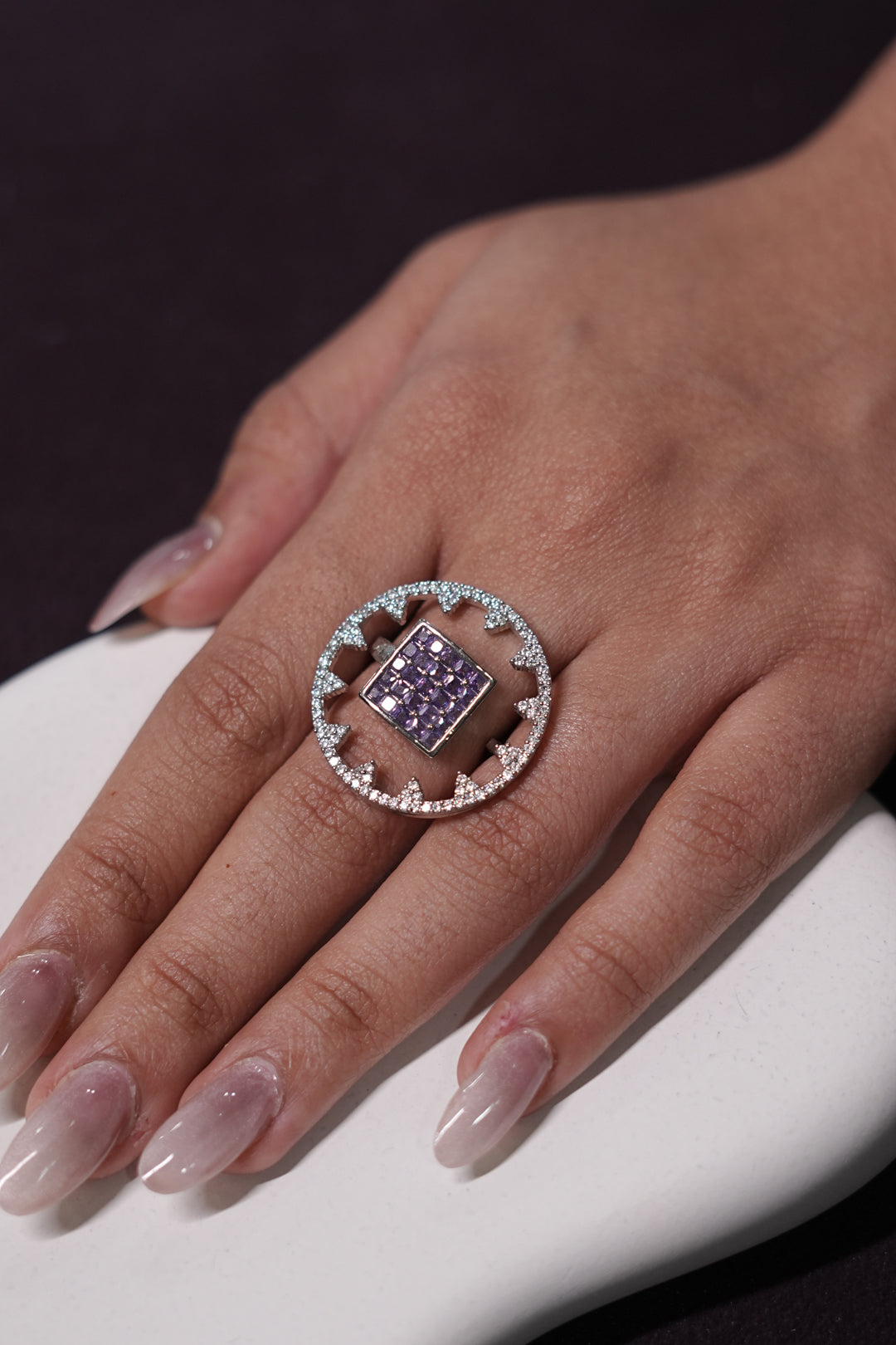 Sheesh Floral Diamond Ring