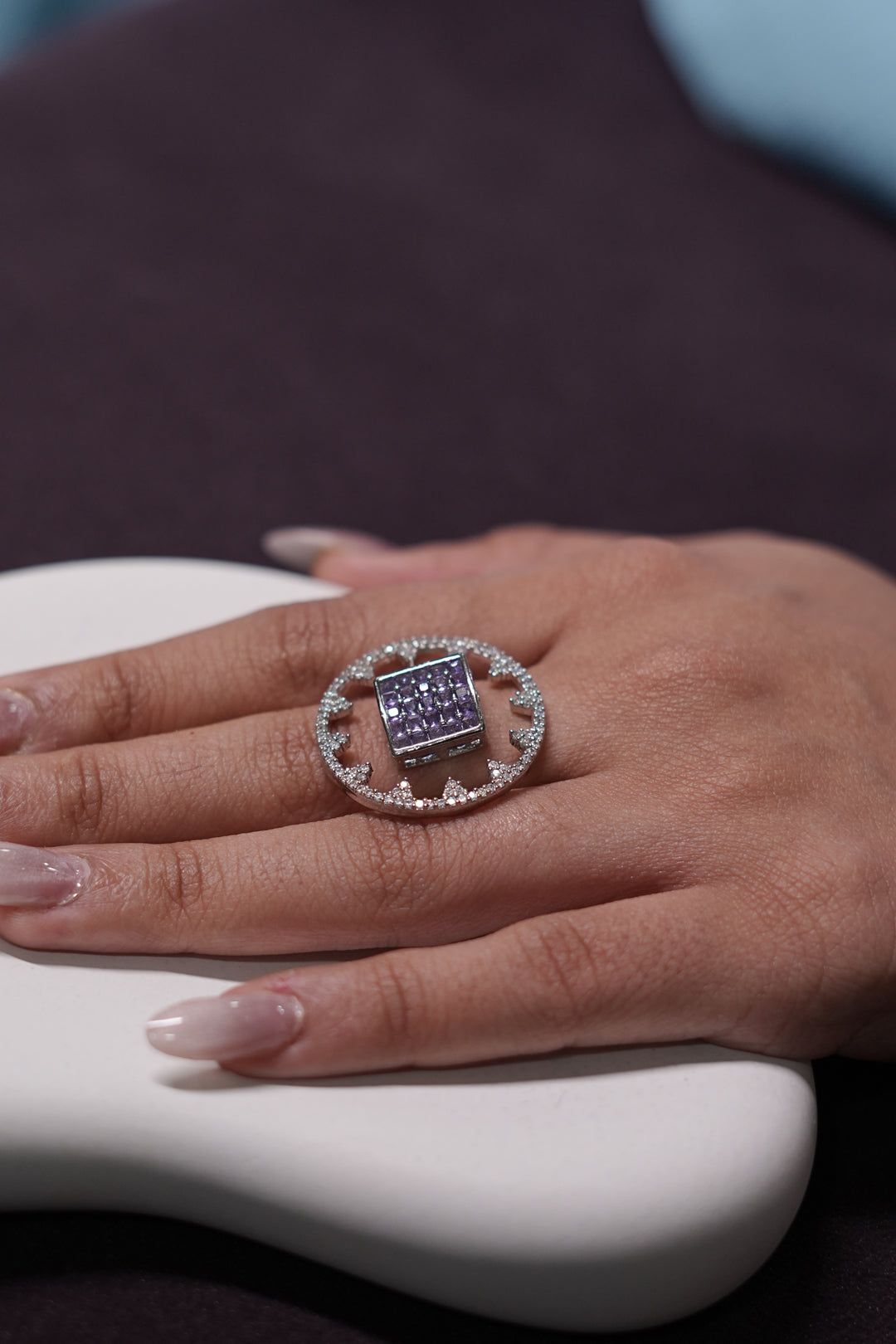 Sheesh Floral Diamond Ring