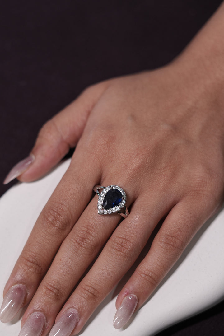 Royal Teardrop Adjustable Ring