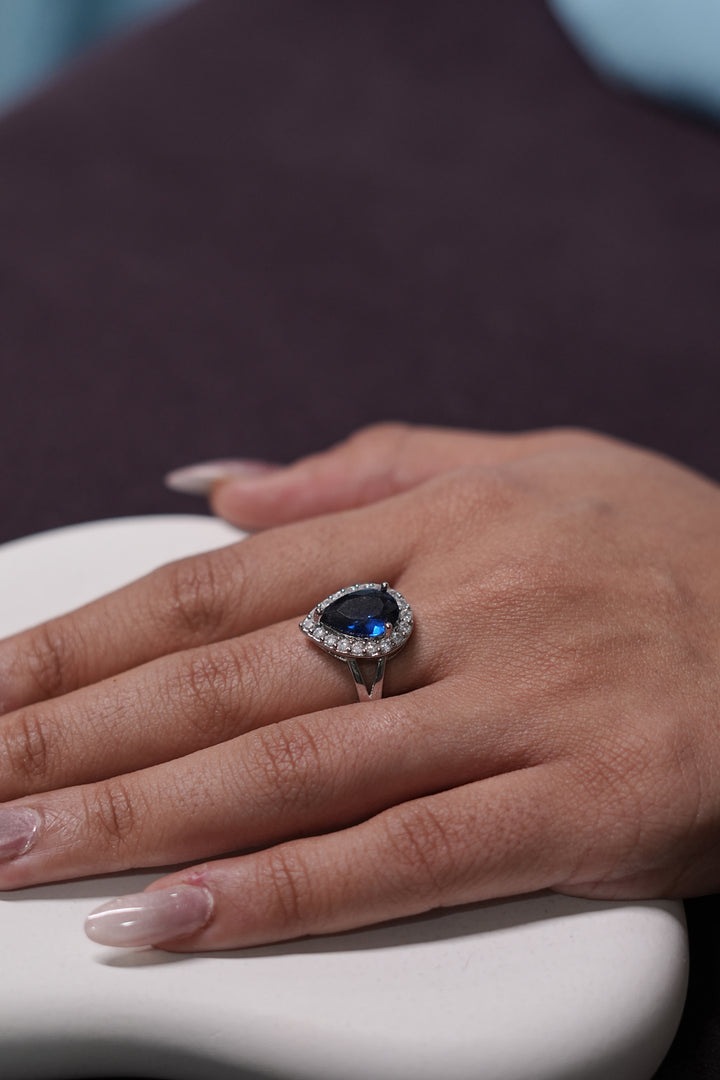 Royal Teardrop Adjustable Ring