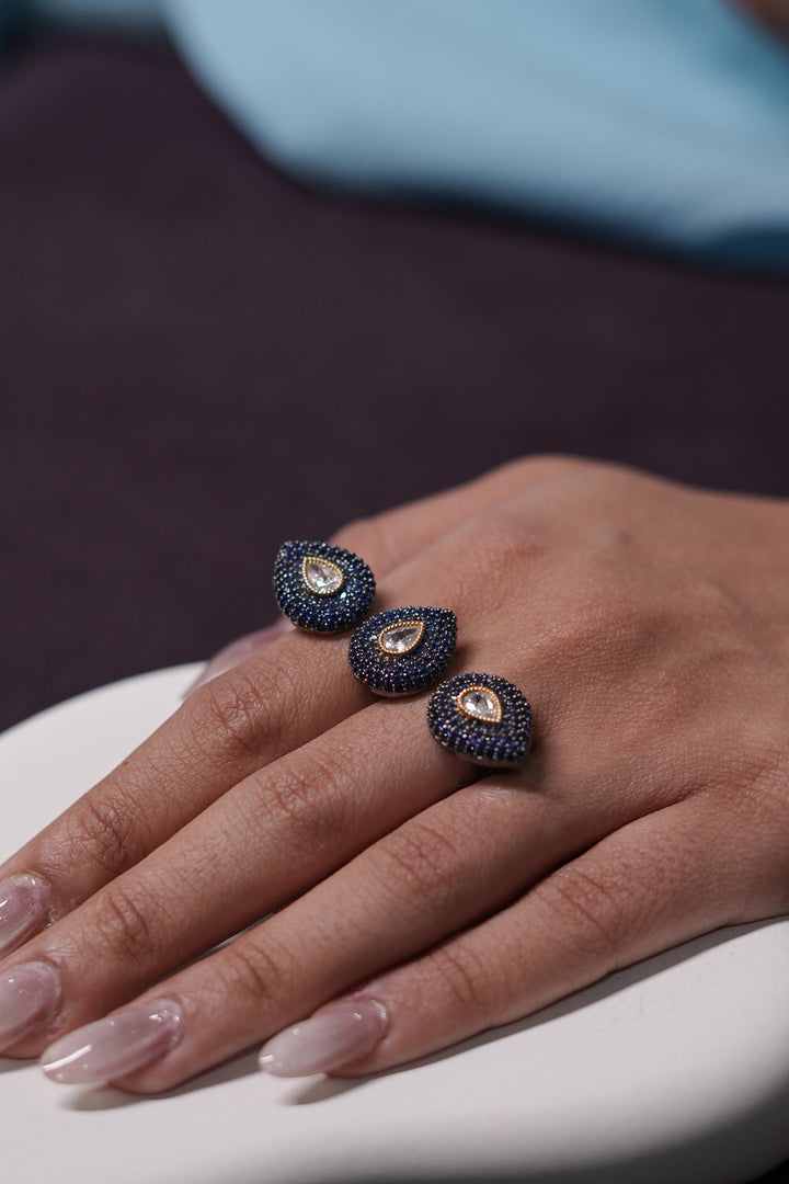 Megha Shyama Two Finger Ring