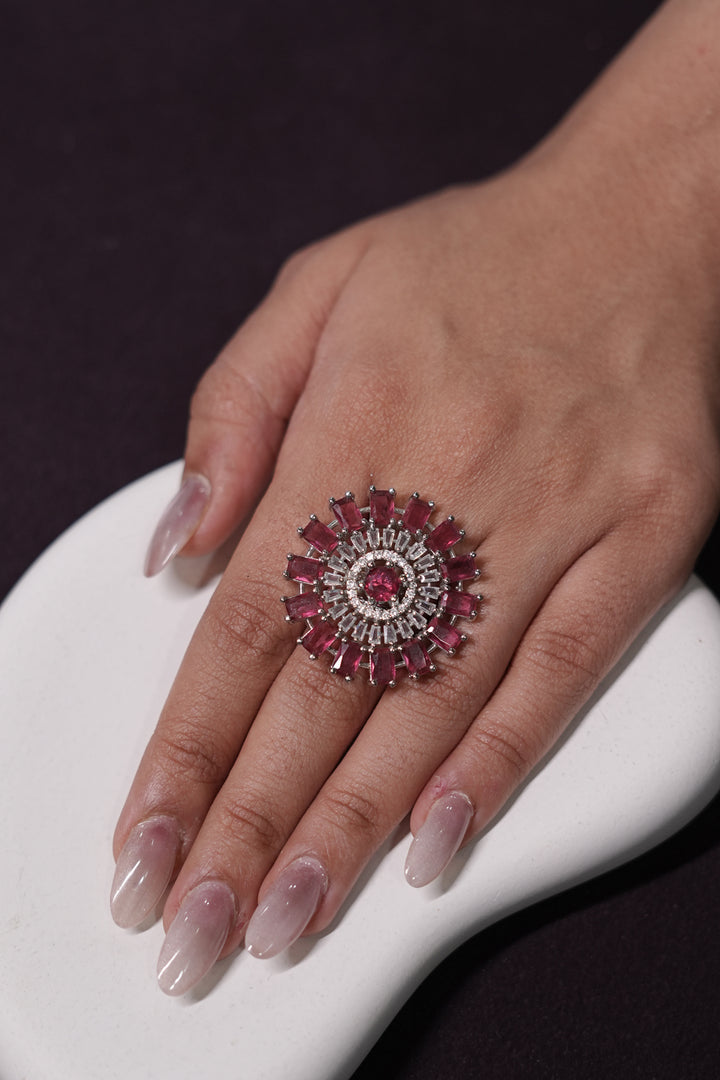 Rajeshwari Rose Cocktail Ring