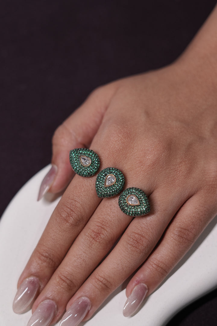 Megha Shyama Two Finger Ring