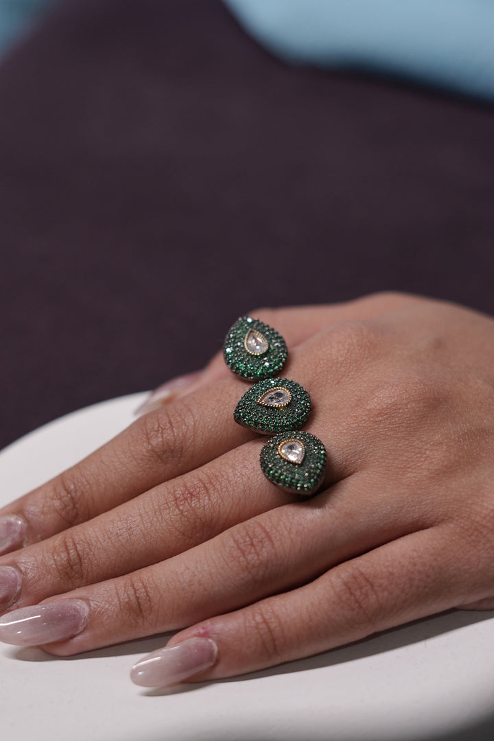 Megha Shyama Two Finger Ring