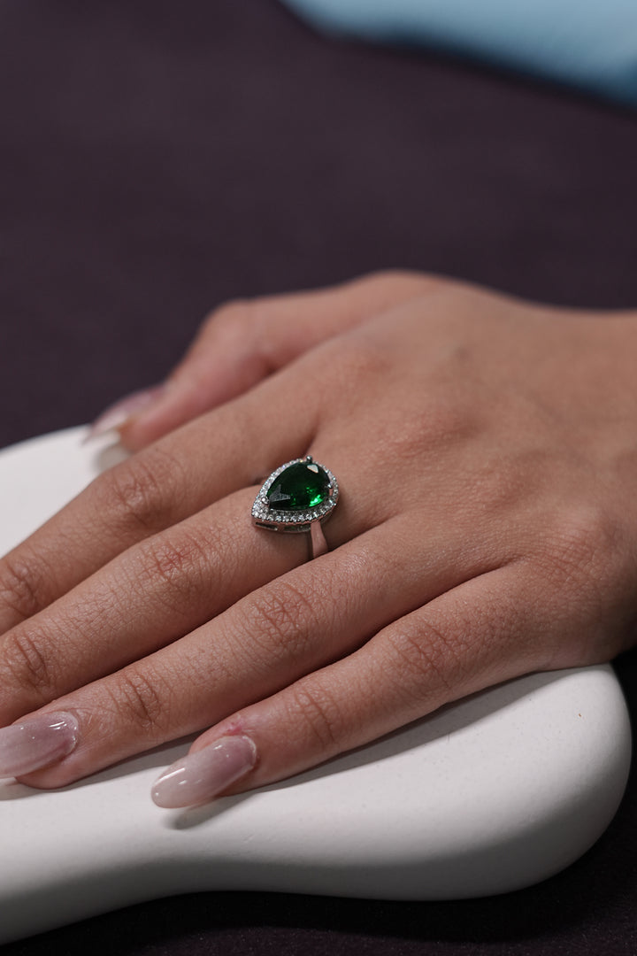 Royal Teardrop Adjustable Ring