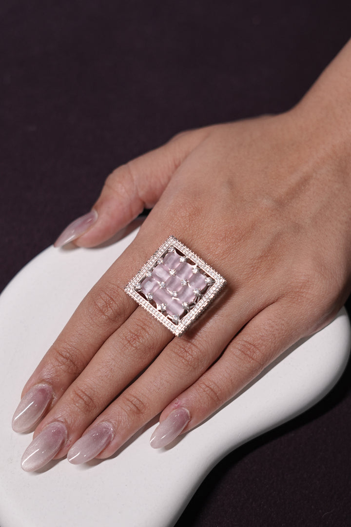 Pryve Diamond Square Ring