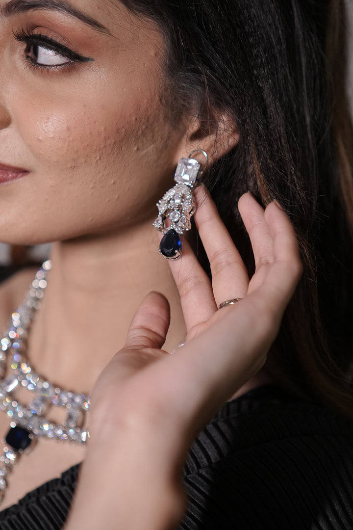 Deep Blue Shyama Cocktail Diamond Necklace