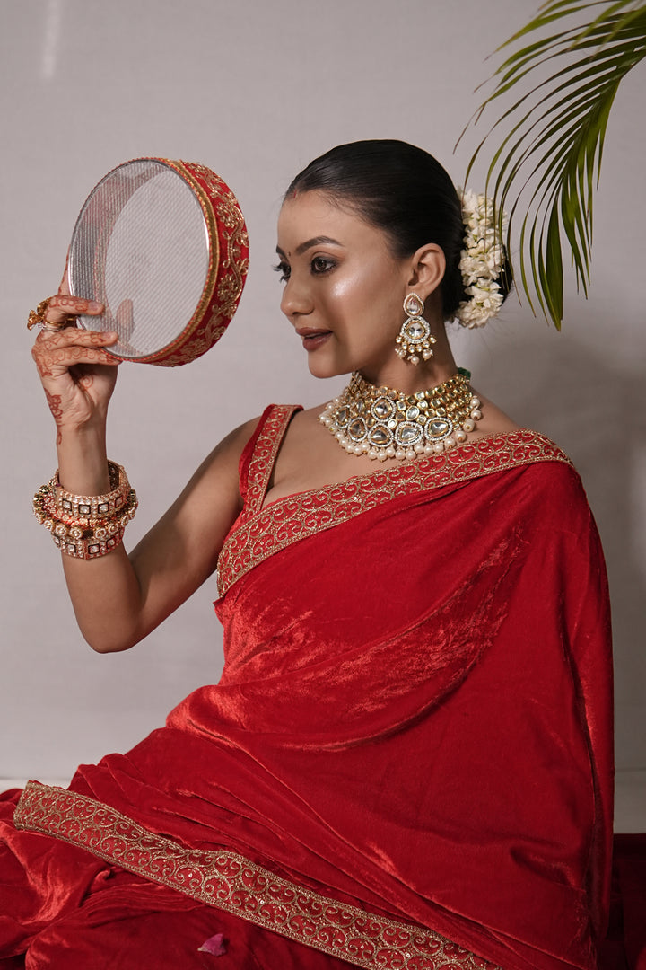 Raat Ratri Polki Karwachauth Choker Necklace