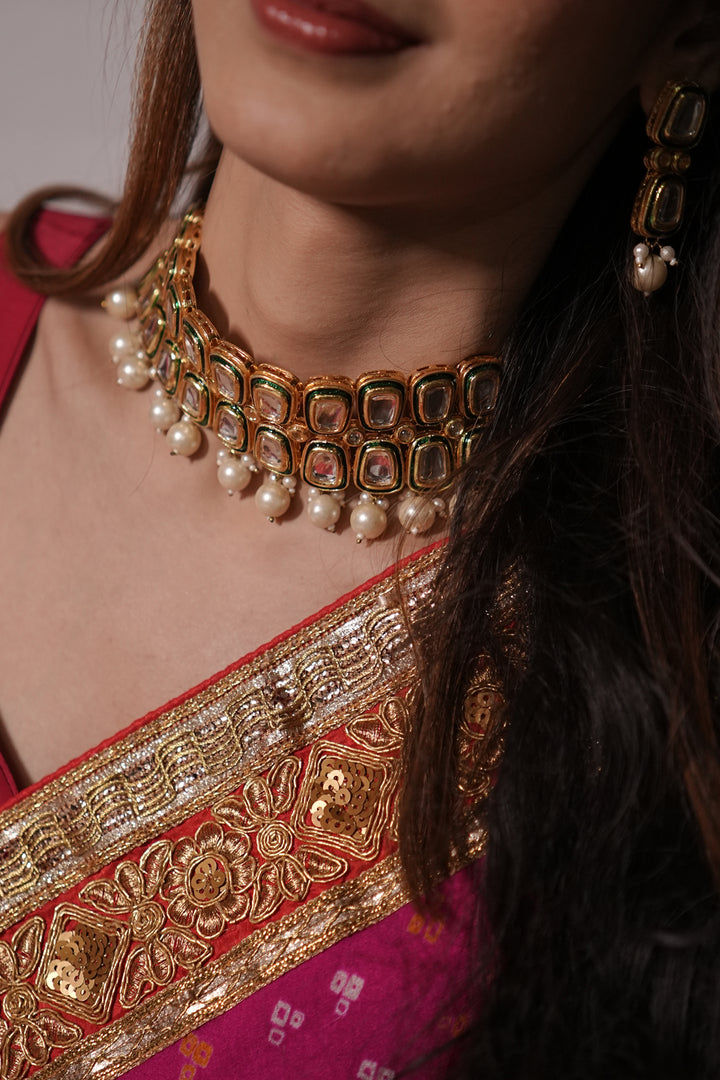 Chandsaaj Polki Karwachauth Choker Necklace