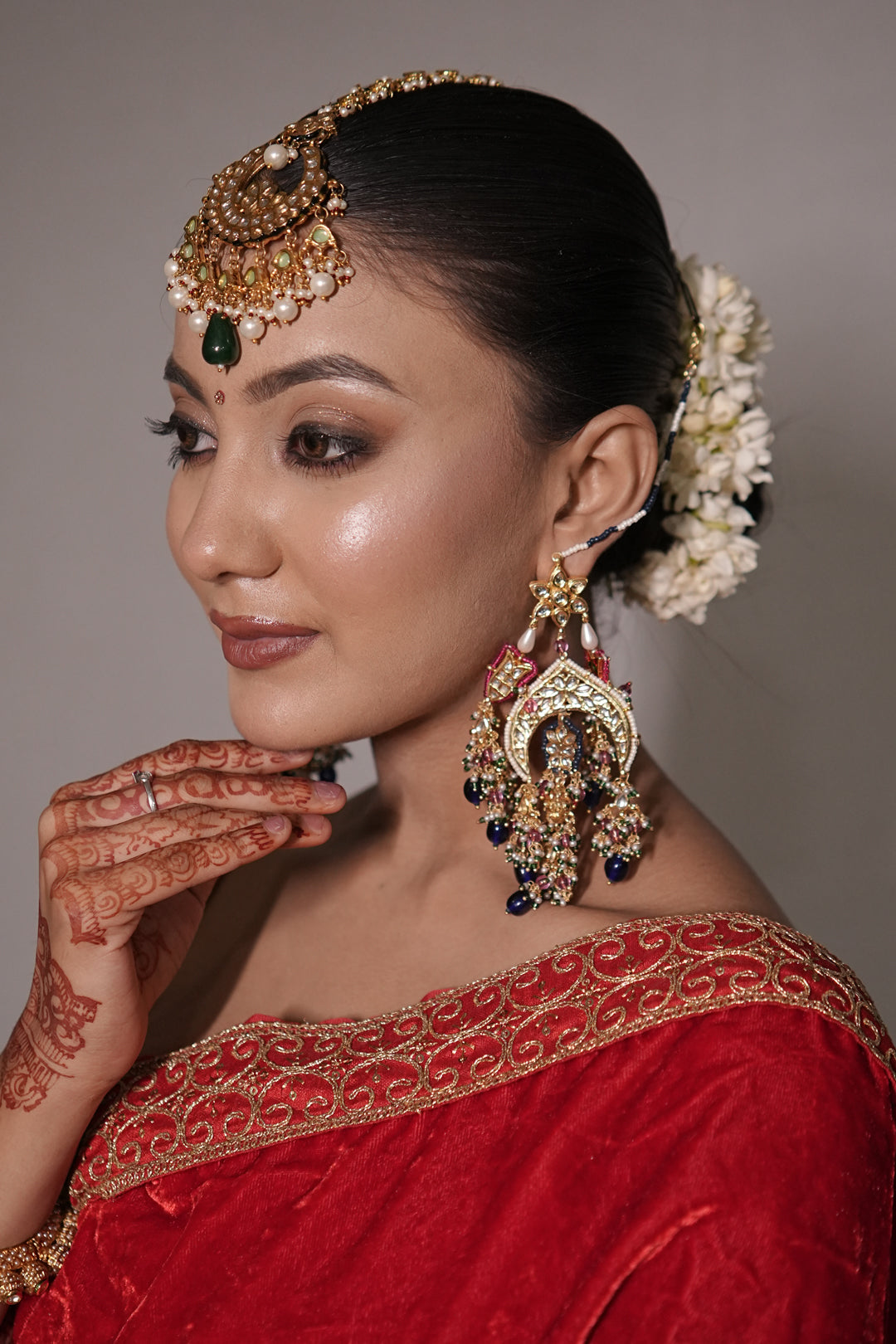 Bhumroo Kashmiri Traditional Blue Earings