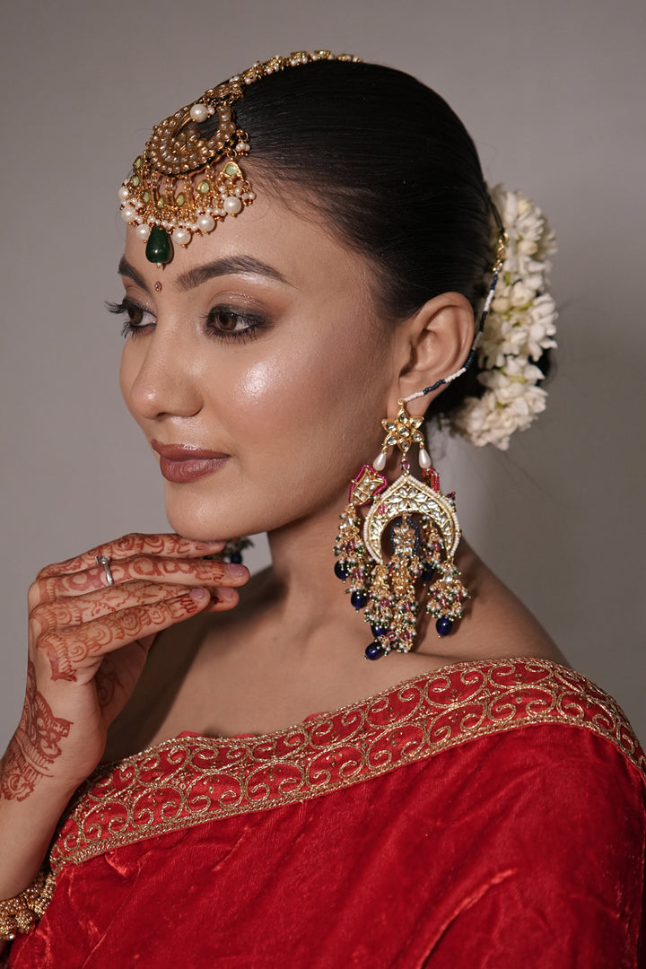 Bhumroo Kashmiri Traditional Blue Earings