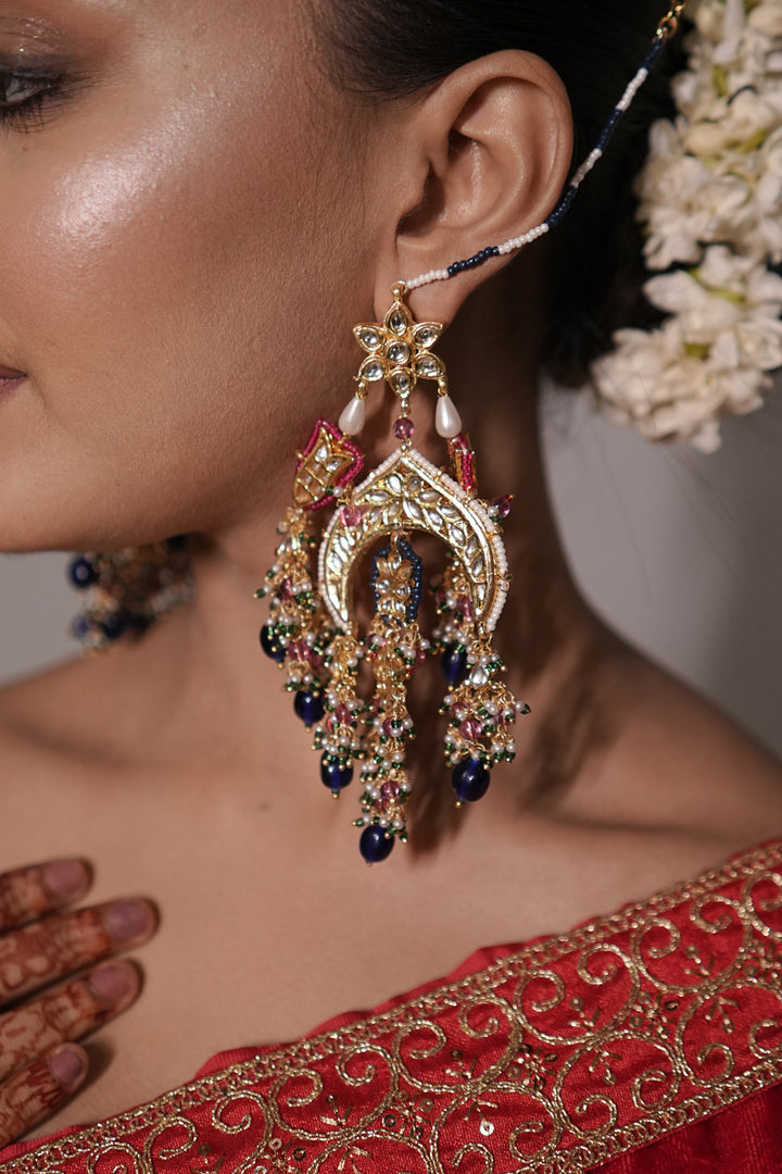 Bhumroo Kashmiri Traditional Blue Earings