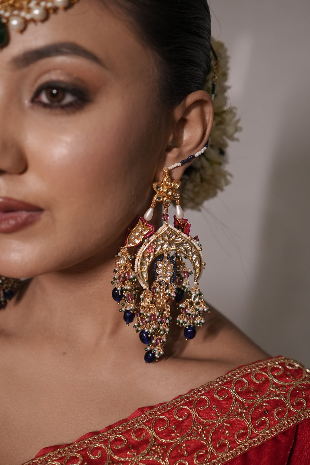 Bhumroo Kashmiri Traditional Blue Earings