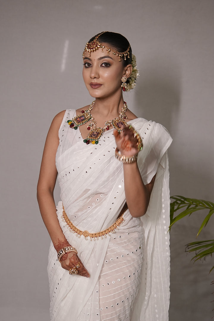 Kanaka Durga Jadau Kundan Temple Necklace