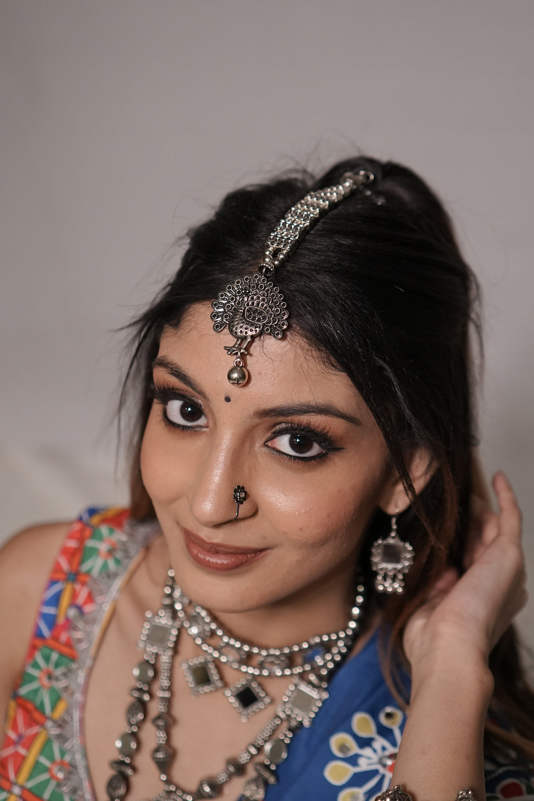 Rajmor Silver Sleek Maangtika