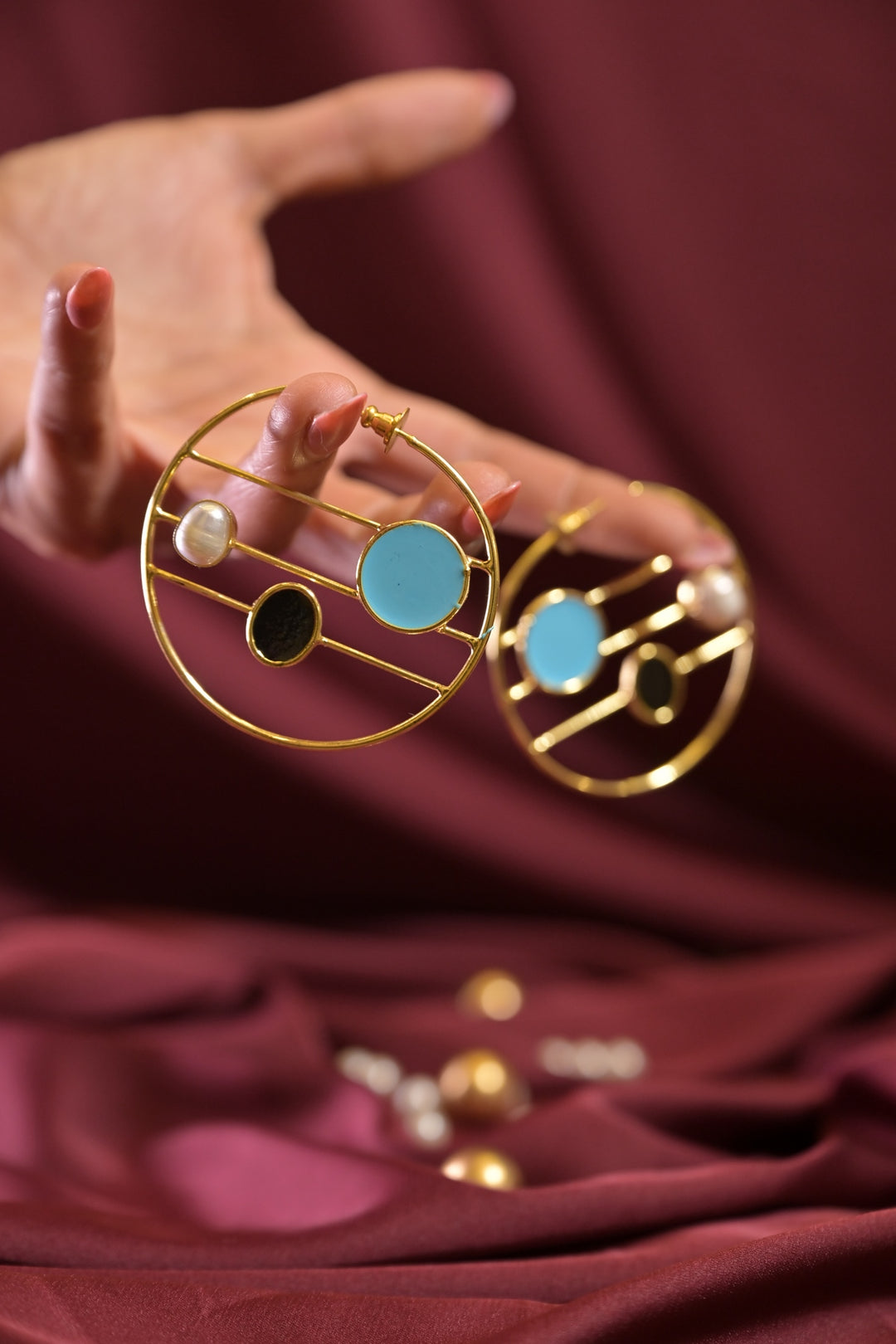 Big Gold Circle Hoop Earrings