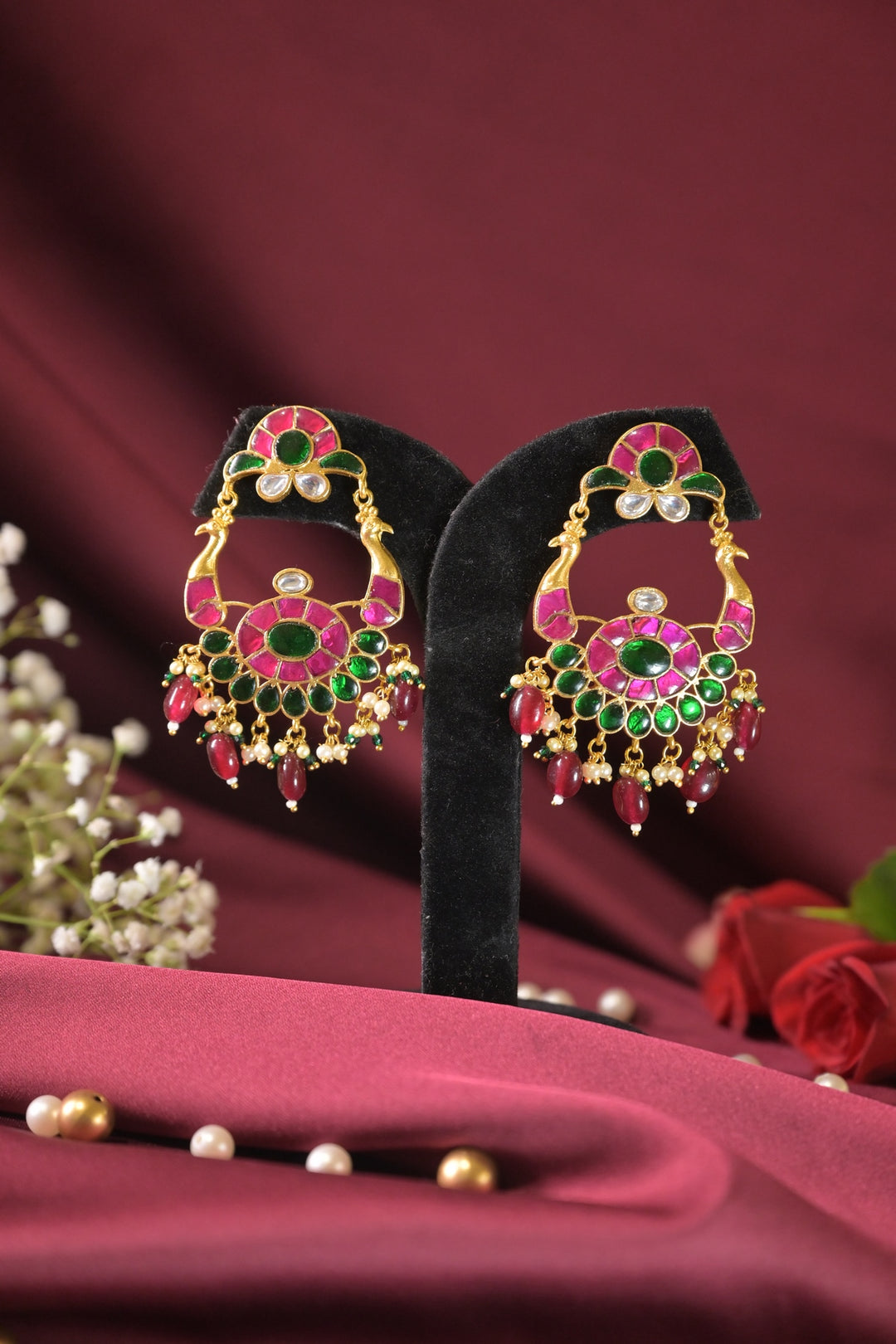 Samraagi Jadau Traditional Chaandbali Earrings