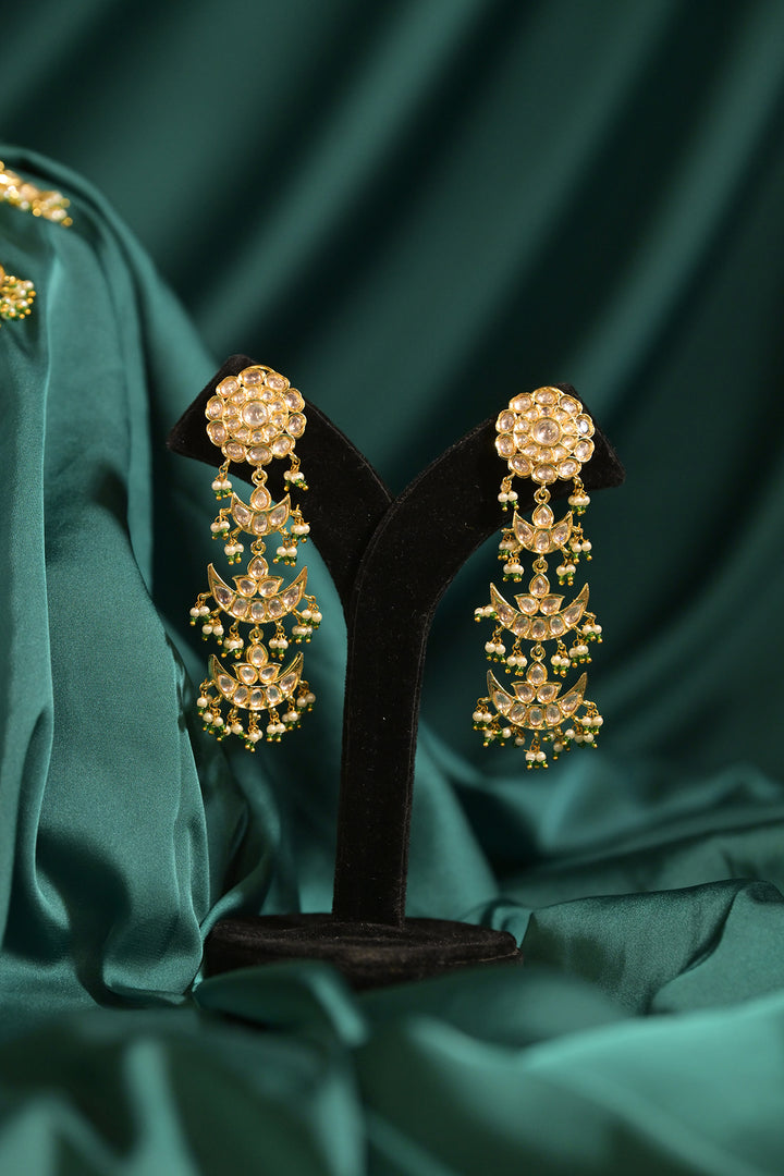 Shahjahan Bridal Tassel Golden Emerald Kundan Choker Necklace