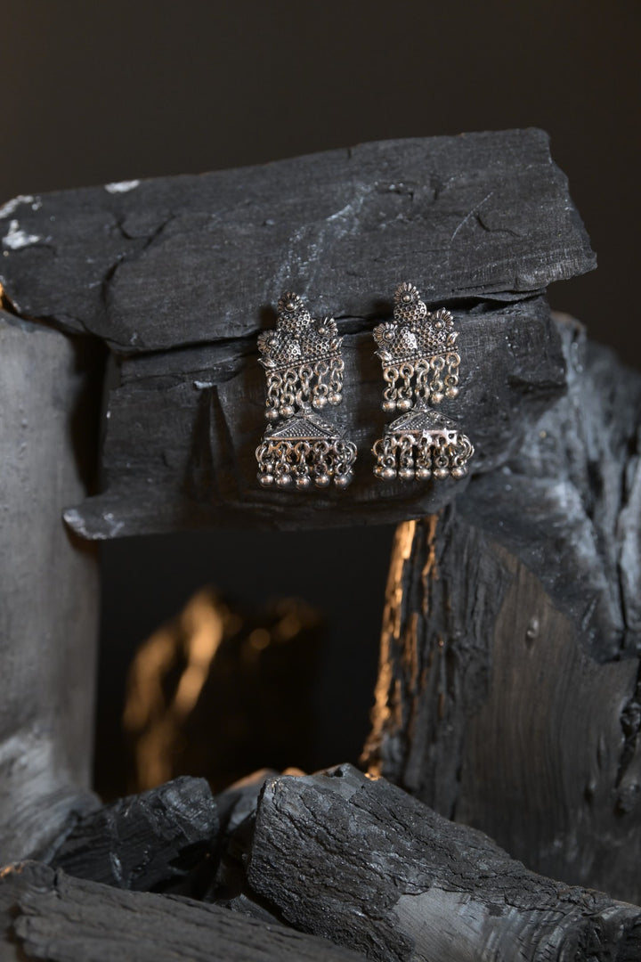 Durgashri Silver Jhumka Earrings