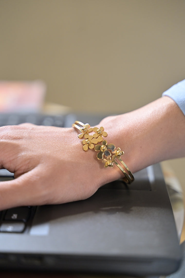 Flower Golden Adjustable Bracelet