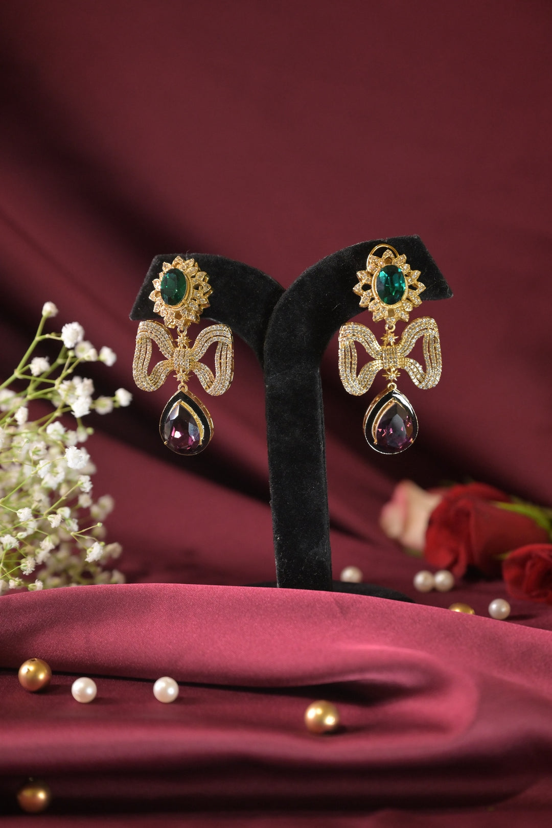 Chhaya Bow Arrow Dangler Earrings