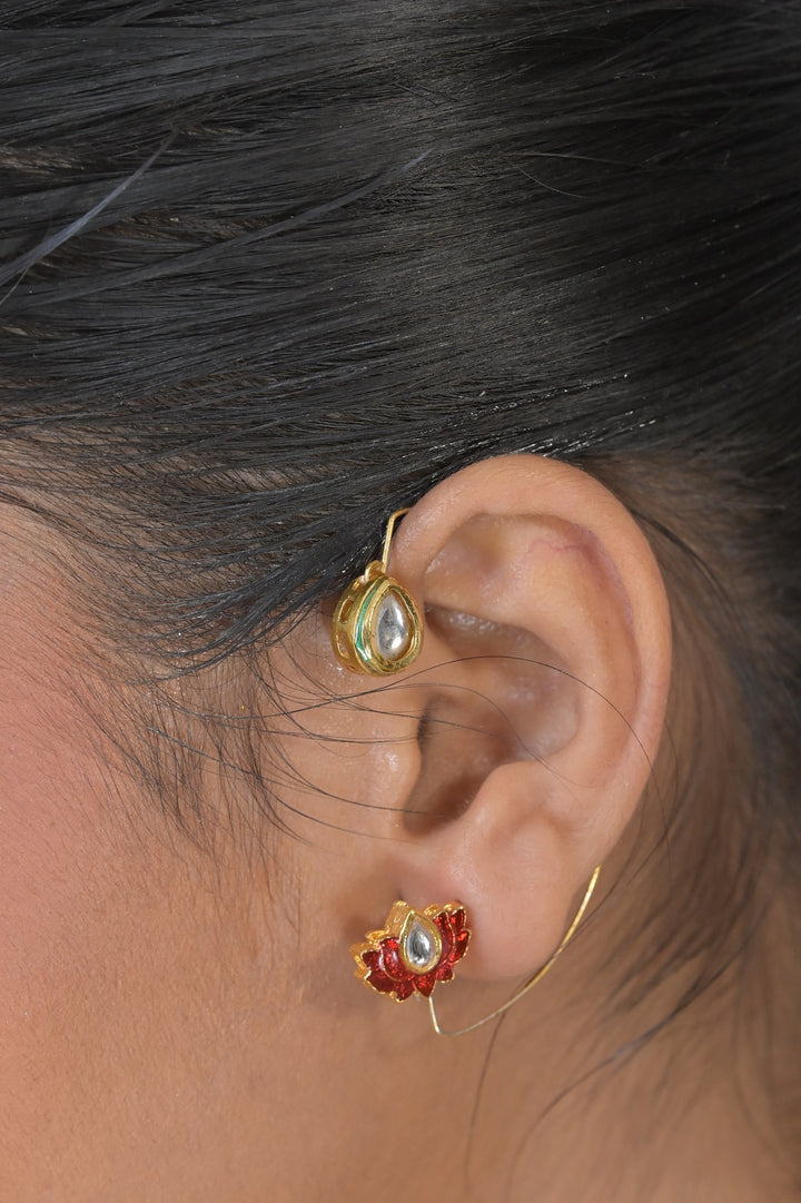 Sindoori Kamal Ear Cuff Earring