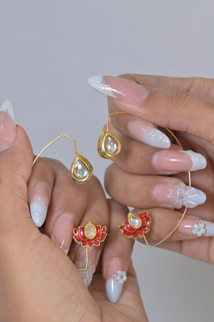 Sindoori Kamal Ear Cuff Earring
