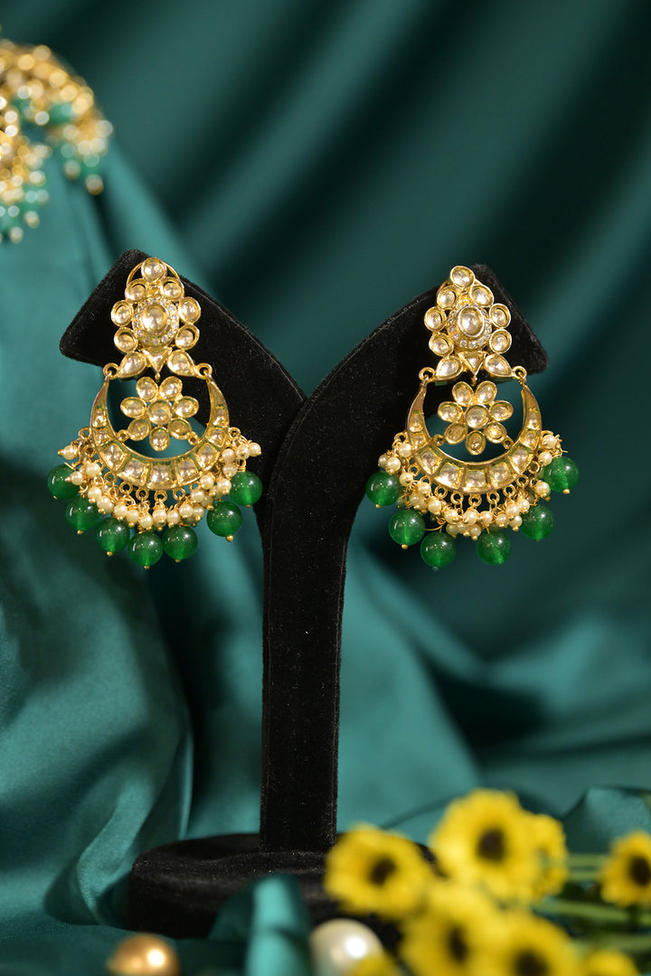 Rani Kanari Mint Green Kundan Bridal Necklace