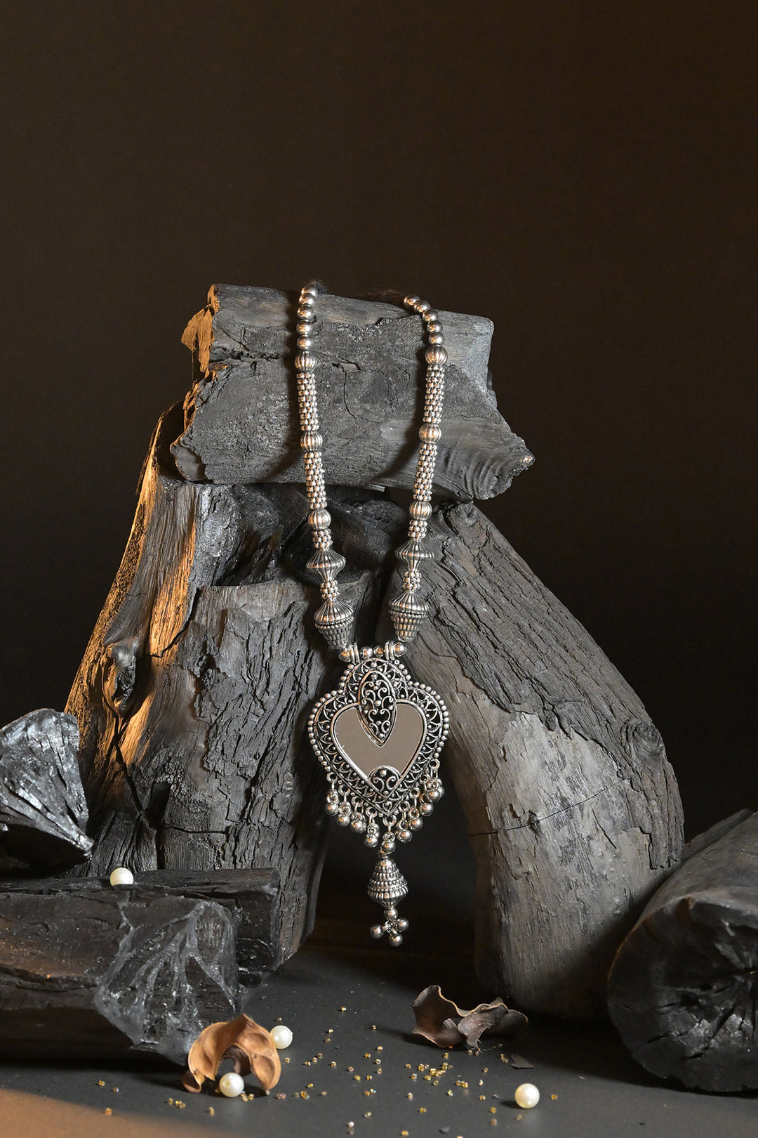 Jodha Bai Tribal Silver Necklace