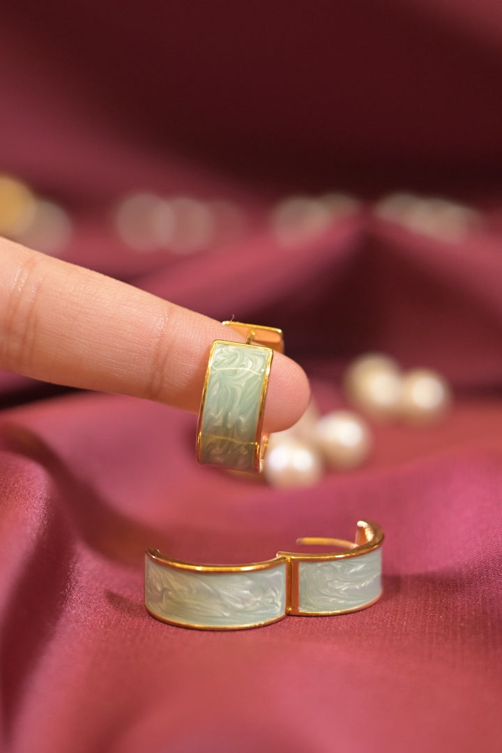 Petite Blue Hoops Earrings