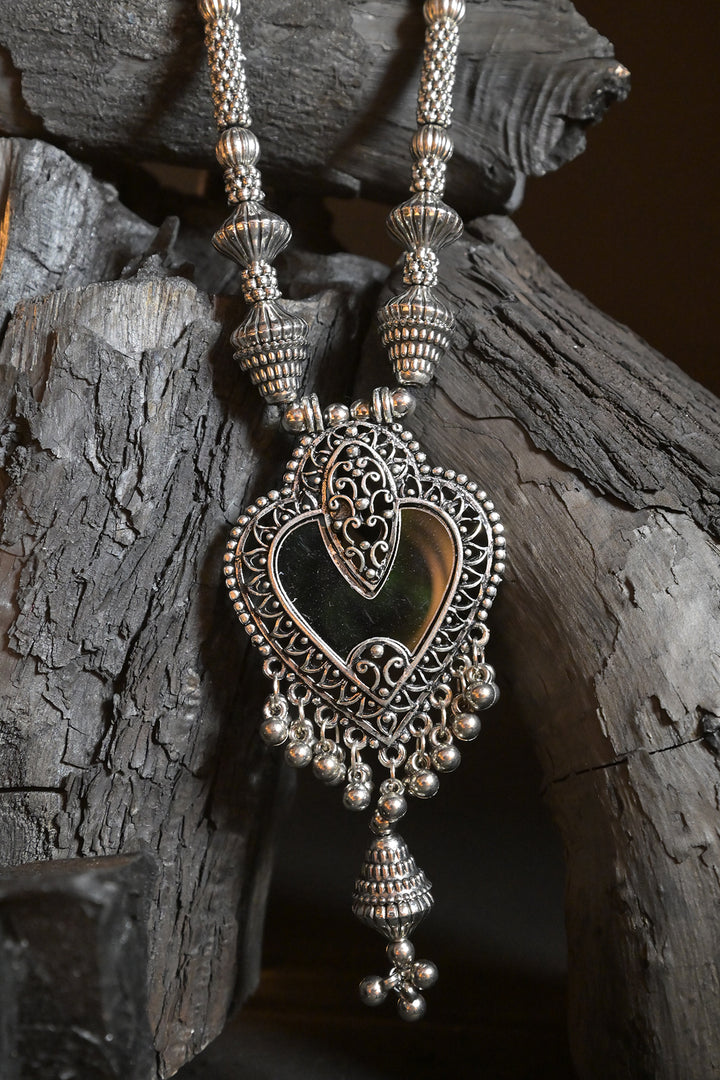 Jodha Bai Tribal Silver Necklace