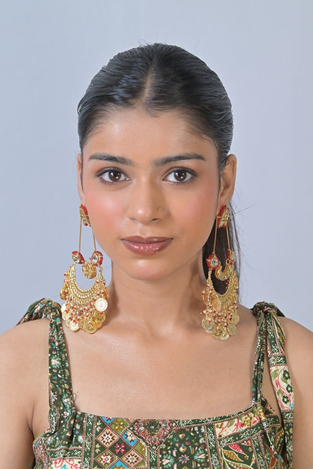 Sitaara Kundan Chandbali Statement Earring
