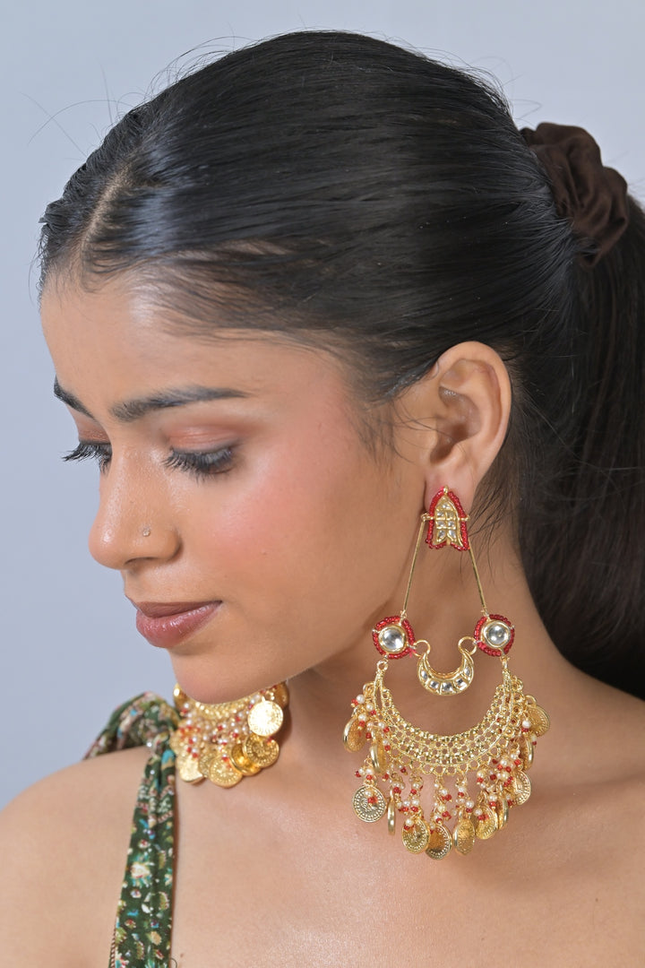 Sitaara Kundan Chandbali Statement Earring