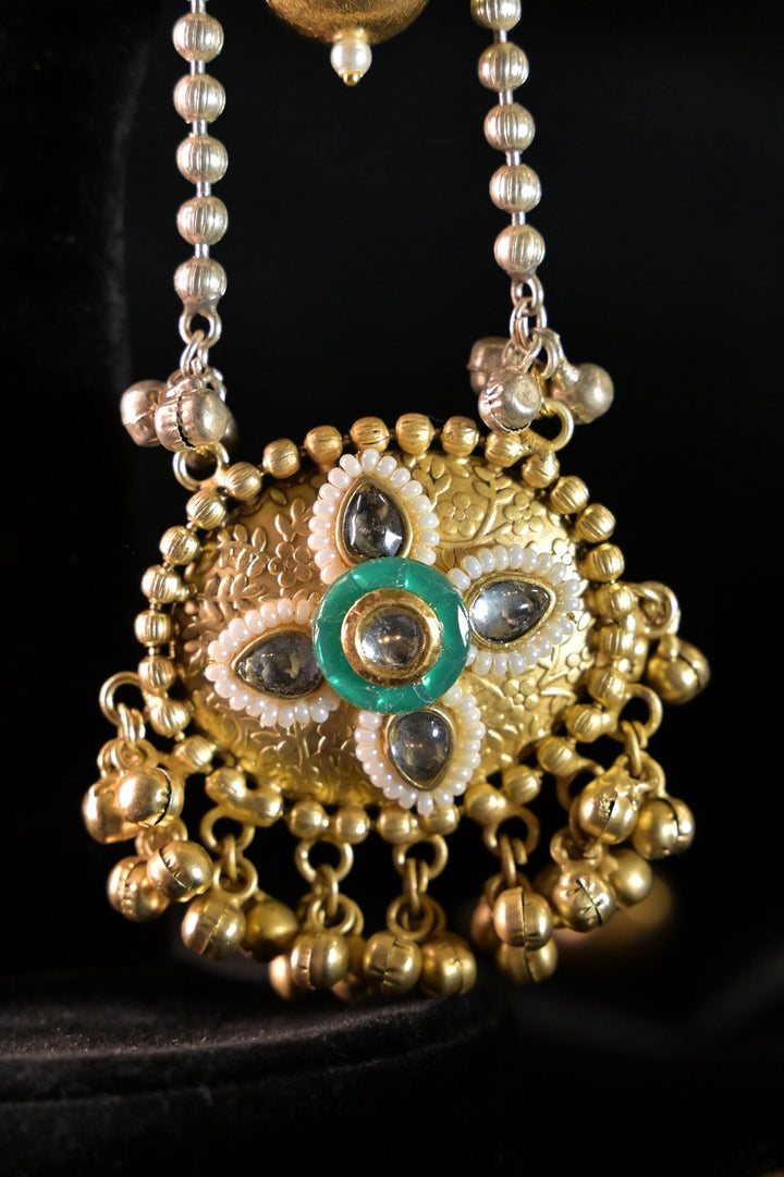 Zahra Luxe Golden Long Boho Dangler Earrings